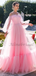 Cute Sweetheart Off-shoulder Tulle A-line Long Prom Dress, PD3067