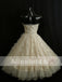 Dark Ivory Lace Sweetheart Strapless Vintage Homecoming Dresses,HD0006