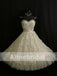 Dark Ivory Lace Sweetheart Strapless Vintage Homecoming Dresses,HD0006