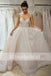 Dark Ivory Sparkly Bling Sequin Sweetheart Strapless Cheap Wedding Dresses, AB1149