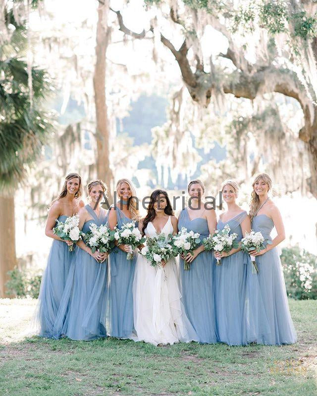 Dusky blue bridesmaid discount