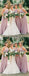 Dusty Pink Chiffon One Shoulder Long Bridesmaid Dresses, AB4030