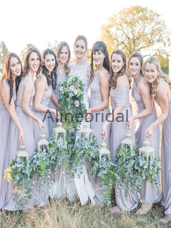 Elegant Custom Beach Modest Long Bridesmaid Dresses AB4207