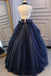Elegant Halter Strapless Sleeveless A-line Long Prom Dress, PD3601