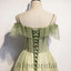 Elegant Off shoulder Sleeveless A-line Long Prom Dress, PD3611