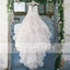 Fashion Lace Top Ruffles Ball Gown Sweetheart Straps Wedding Dresses , AB1154