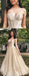 Gold Velvet Tulle Strapless Empire Waist Prom Dresses,PD00174