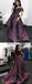 Grape Purple Off Shoulder Convertible Overskirt Prom Dresses ,PD00130