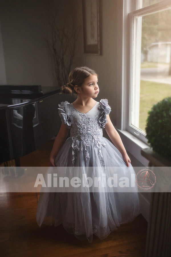 Grey flower girl discount