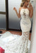 Illusion Lace Halter Mermaid Sexy Wedding Dresses, AB1504