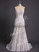 Ivory Lace Strapless Boho Beach Wedding Dresses, AB1530