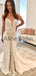 Ivory Satin Gorgeous Lace Spaghetti Strap With Nude Lining Vintage Wedding Dresses, AB1558