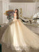 Elegant V-neck Off shoulder Sleeveless A-line Long Prom Dress, PD3617
