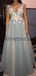 Light Blue Tulle Handmade Flower Aplique Country Wedding Bridesmaid Dresses, AB4078