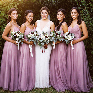 Pink purple bridesmaid dresses hotsell