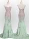 Long Mint Mermaid Sweetheart Sparkly Popular Unique Prom Dress,PD0113