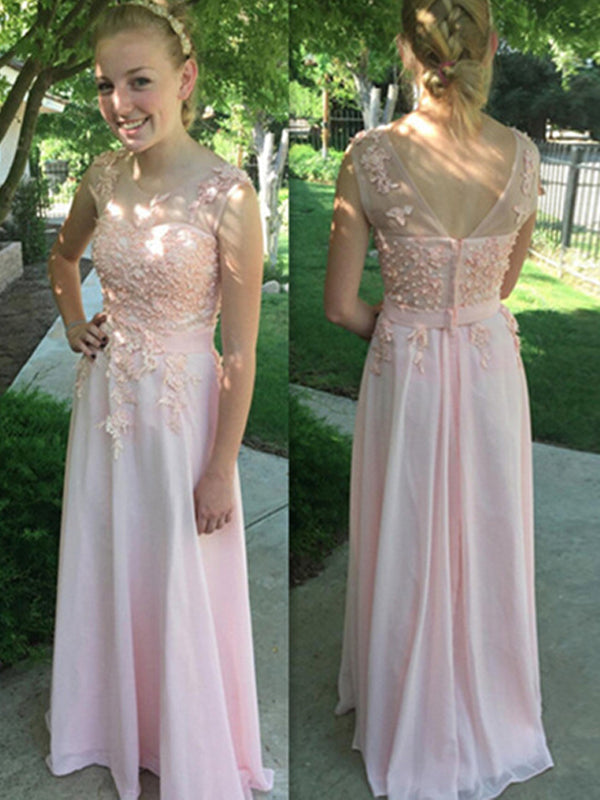 Long Pink Scoop Pretty Party Lovely Popular Evening Party Prom Gown Dress,PD0065