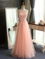 Long Scoop Tulle Pretty Popular Lovely Casual Evening Party Prom Dresses Online,PD0096