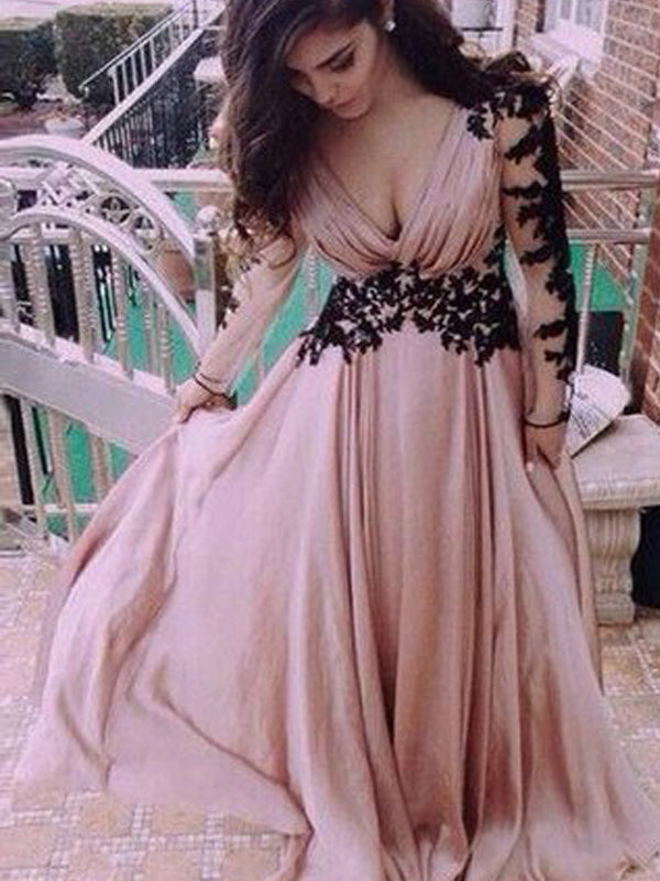 Long sleeve dusty pink dress shop