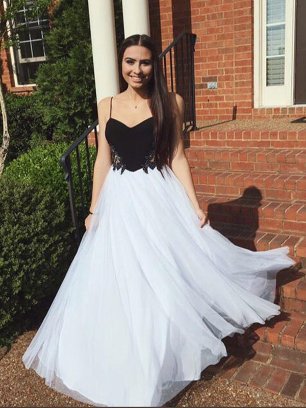 long elegant white prom dress Elegant Sleeveless White Two Piece Long Prom Dresses Cheap
