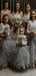 Lovely Tulle Cute Gray Long Sleeves Flower Girl Dresses FGS146