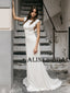 Mermaid Simple Country Ivory Beach Wedding Dresses WD1207