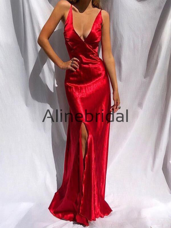 Høre fra bekymring Klassifikation Mermaid Simple Red Cheap Spaghetti-Straps Prom Dresses PD1008 – AlineBridal