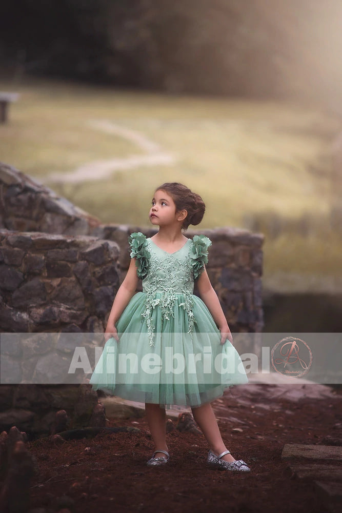 Mint green flower girl on sale