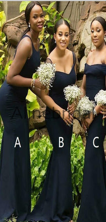 Mismatched  Elegant  Mermaid Long Bridesmaid Dresses AB4245
