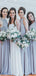 Mismatched  Simple Long Country Bridesmaid Dresses AB4208