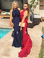 Mismatched Jersey Mermaid Formal Party Prom Dresses,PD00118