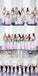 Mismatched Pink Chiffon Long A-line Simple Bridesmaid Dresses, AB1227