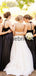 New Arrival A-line Black Side Slit Satin Long Formal Bridesmaid Dresses AB4221