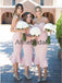 Newest Popular Pink Mermaid Sweatheart Short Bridesmaid Dresses AB4222