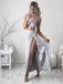 Newest Two Pieces Cap Sleeve Side Slit Beach Party Prom Dress.PD0089