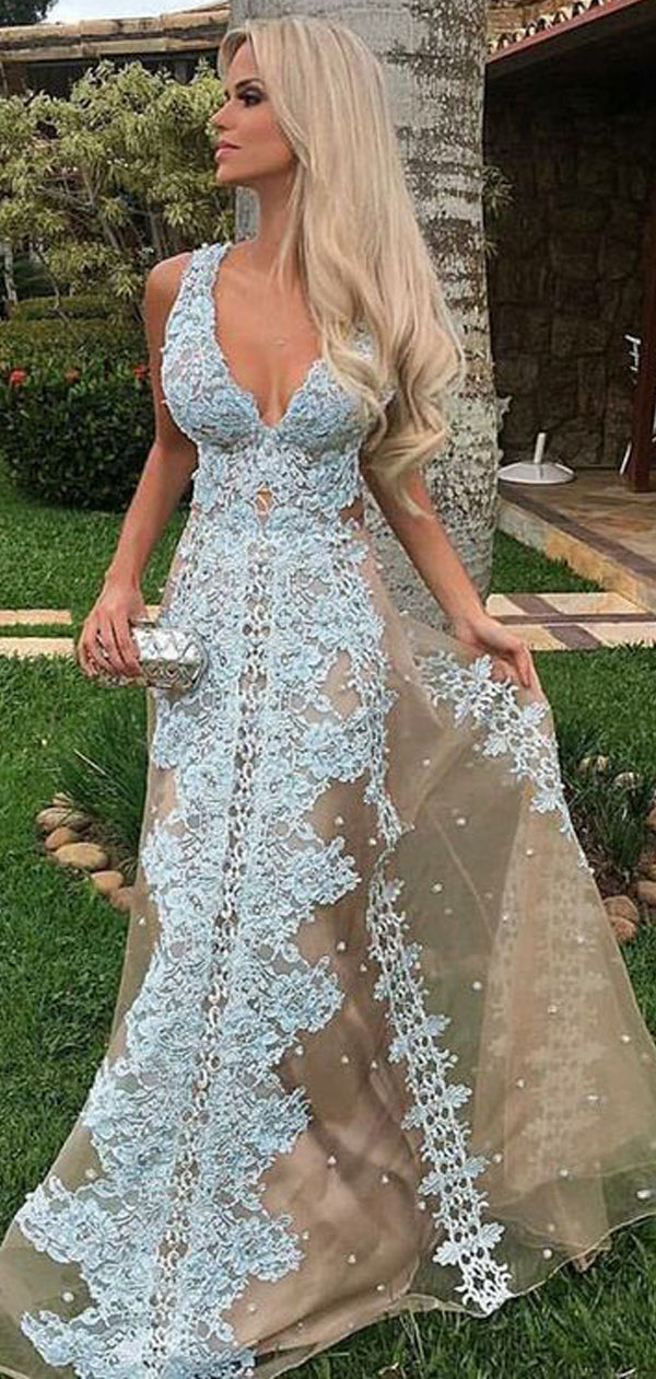 blue lace and nude dress Sexy Blue and Nude Dress - Blue Lace Dress - Sheath Dress