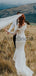 Off Shoulder Illusion Long Sleeve Beading Lace Satin Mermaid Wedding Dresses, AB1571