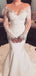 Off Shoulder Lace Long Sleeve Mermaid Wedding Dresses, AB1519