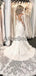Off Shoulder Stunning Lace Illusion Long Sleeve Mermaid Vintage Wedding Dresses, AB1561