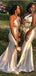 One Shoulder Mermaid Long Bridesmaid Dresses AB4252