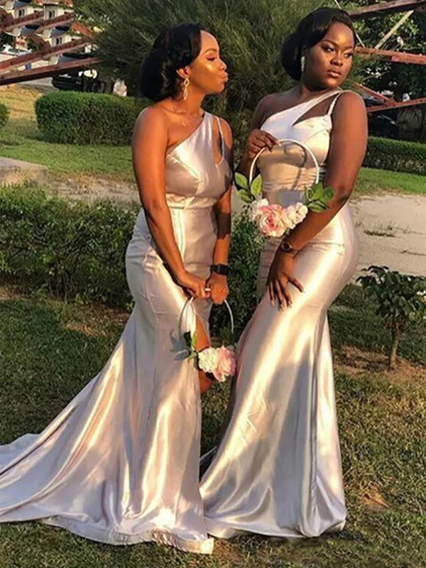 One Shoulder Mermaid Long Bridesmaid Dresses AB4252 AlineBridal One Shoulder Mermaid Long Bridesmaid Dresses AB4252 AlineBridal