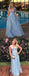 Pale Blue 3D Lace Sweetheart A-line Elegant Prom Dresses,PD00314