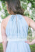 Pale Blue Chiffon Simple Cheap Bridesmaid Dresses With Silt. AB1208