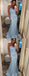 Pale Blue Spaghetti Strap Sweetheart Mermaid Charming Prom Dresses,PD00319