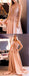 Pink Lace Beading Illusion A-line Elegant Prom Dresses,PD00164