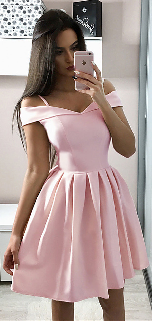 Off shoulder online spaghetti strap dress
