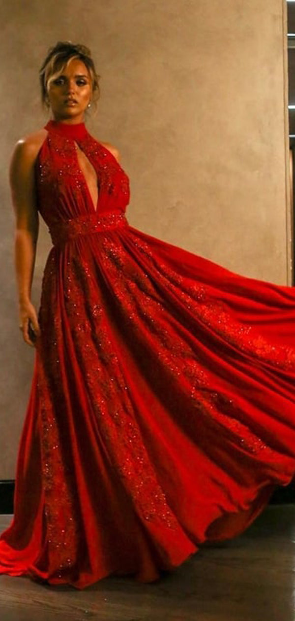 Red lace applique discount