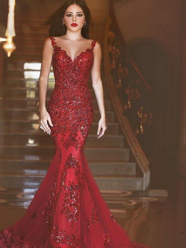 Bidrag Gurgle Forbindelse Red Mermaid Backless Sexy Party Elegant Evening Cocktail Prom Dress,PD –  AlineBridal