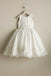 Round Neck Stunning Ivory Lace Cute  Flower Girl Dresses, FGS100
