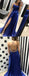Royal Blue Fashion Spaghetti Strap Backless Lace Up Back Prom Dresses,PD00336
